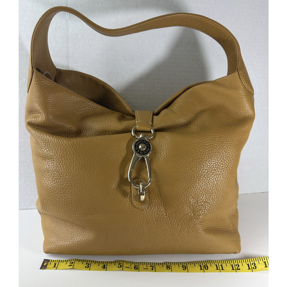Dooney & Bourke Samba Logo Lock Sac with Keyring Hobo Shoulder Bag Toffee Purse - Picture 12 of 16